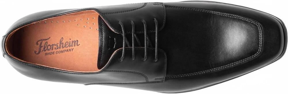 NEW FLORSHEIM men's postino moc toe oxford shoes in black smooth - Picture 5 of 5